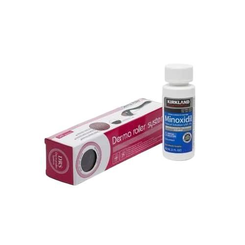 Generic Kirkland Signature Minoxidil 5% Topical Solution (60ml) + Derma Roller System