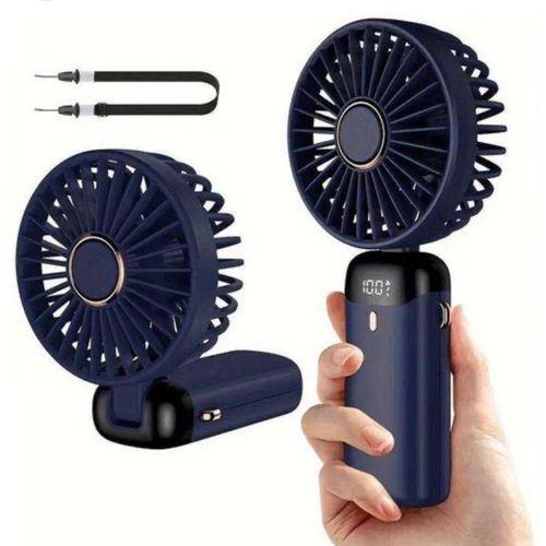 product_image_name-Mini Fan-Foldable USB Rechargeable Mini Hand Fan With LED Digital Display-1