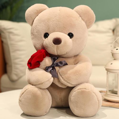 Generic Kawaii Teddy Bear with Roses Plush Toy Soft Bear Stuffed Doll Romantic Gift for Lover Home Decor Valentine s Day Gifts for Girls Jumia Nigeria