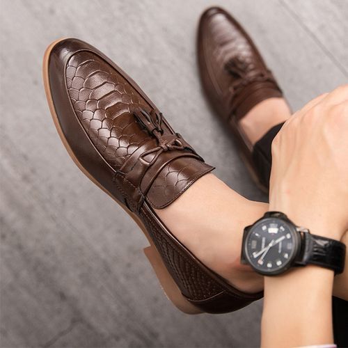 Fashion Mens Loafers Leather Shoes 