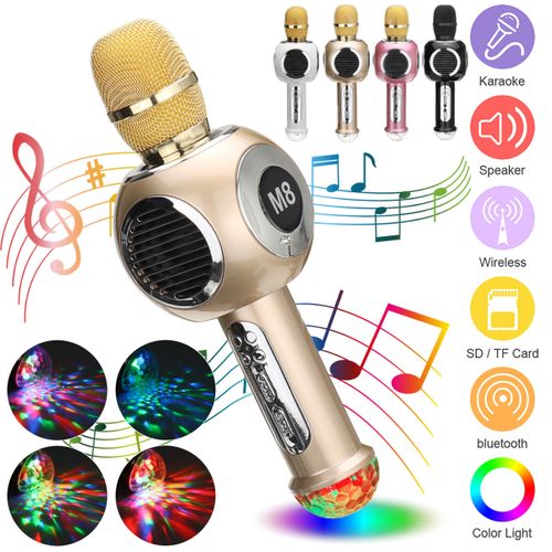 Portable Wireless Bluetooth Karaoke Microphone M8 bluetooth KTV