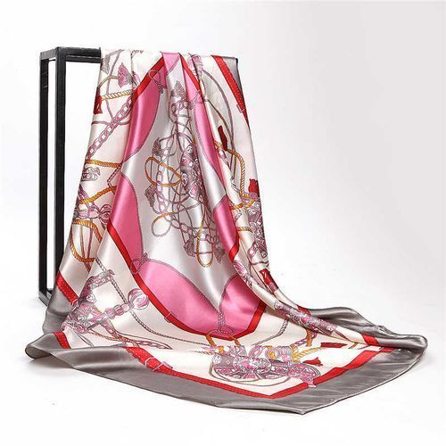 Satin Silk Scarf Women Square Scarf Boho Style Scarf Satin Silk