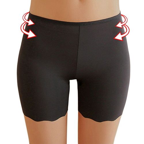 Fashion (Black)Women Soft Elastic Safety Pants High Waist Under Leggings  Shorts Anti Chafing Thigh Band Summer Ultrathin Underpants Underwear DOU