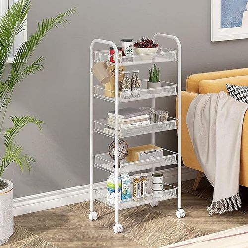 Generic Multi-Purpose Steel Trolley Shelves - 5 Layers Kitchen Shelf - image 4