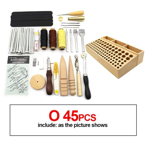 25Pcs Leathercraft Tools Set DIY Hand Sewing Stitching Carving Kit