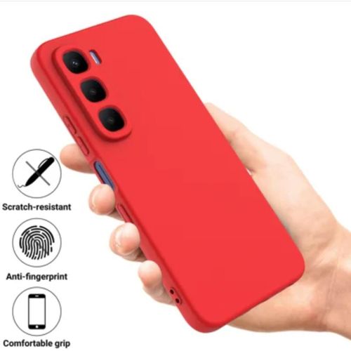 Generic Infinix Hot 60/Hot 60i 4G smooth protective silicone back case...Red - image 2