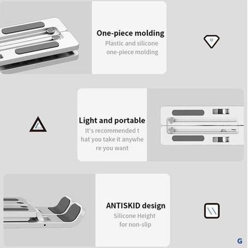 product_image_name-Generic-Foldable Laptop Stand Plastic Portable Laptop Holder For Macbook Ipad etc-5