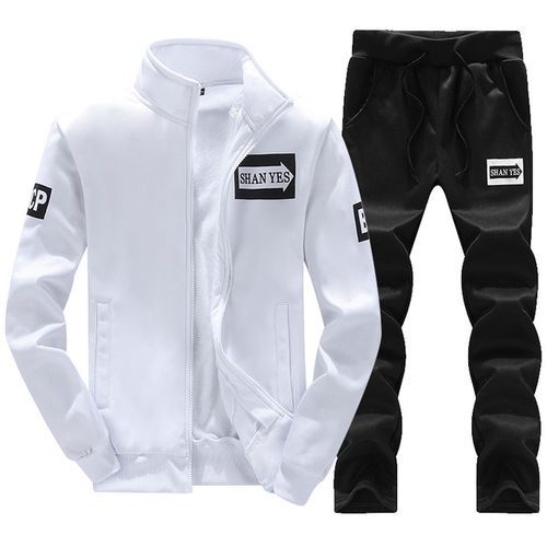 Fashion 2pcs Men's Sports Suit -white/black | Jumia Nigeria