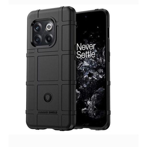 Generic Rugged Shield Back Case For OnePlus 10t 5g- Black