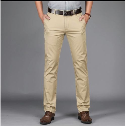product_image_name-Fashion-4 In 1 Bundle Chinos. For Men-Black, Blue, Milk,Carton Color-3