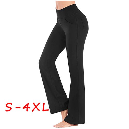 Fashion （Red）Bootcut Flare Pants For Women With Pockets High Waist Workout  Pants For Women Bootleg Work Pants Dress Pants Plus Size 4XL WJu