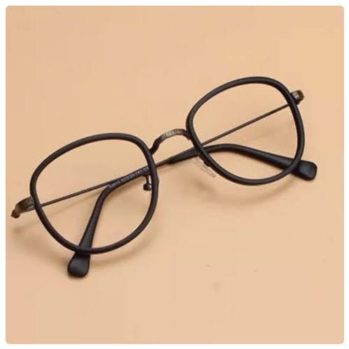 Fashion Black Colour Prescriptionable Tr90 Titanium Steel Round Optical
