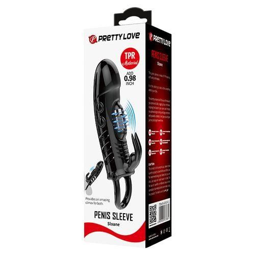 Pretty Love Sloane: Vibrating Penis Sleeve & Cock Ring for Couple's Pleasure