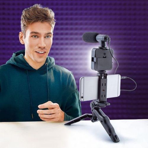 Generic Vlogging Video Kit With Tripod & Mic For Mobile Phone - image 6