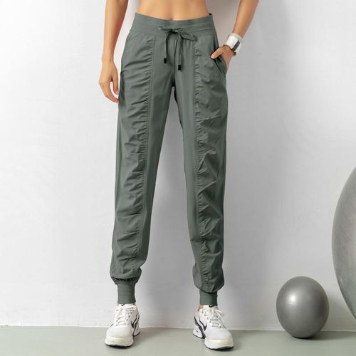 Generic Women's Wrinkled Thin Fitness Sports Pants Loose Leggings