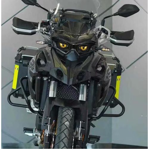 No Bands 1pc Motorcycle Demon Eye Headlight Graphic Decal Sticker - image 3