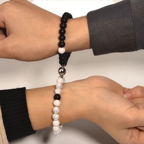 product_image_name-Fashion-2Pcs/Set Couple Magnetic Ball Bracelets Gift For Best Friends Lovers Valentines-3