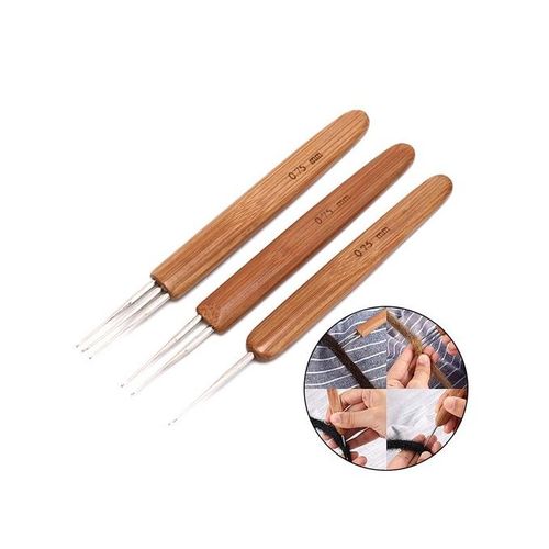 Dread Braider Wooden Knitting Needle Crochet Hooks for Hair