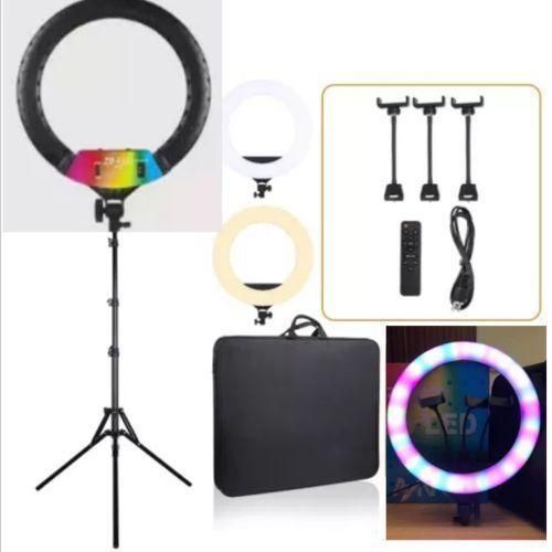 Generic RGB 18 Inches Selfie Ring Light With Stand 45CM- Colours - image 3