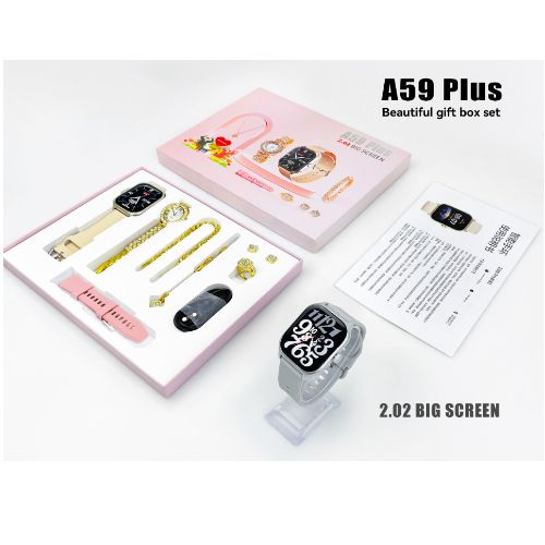 product_image_name-Hi Watch-A59 Plus 6 IN 1 Smart Watch Gift Sets With Women Jewelry Suits A58 Plus Smartwatch-4