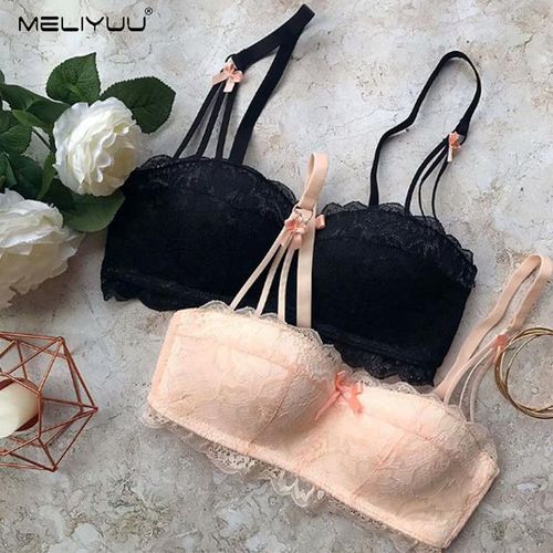 Push-up bra, lace embroidery, A to E-cup