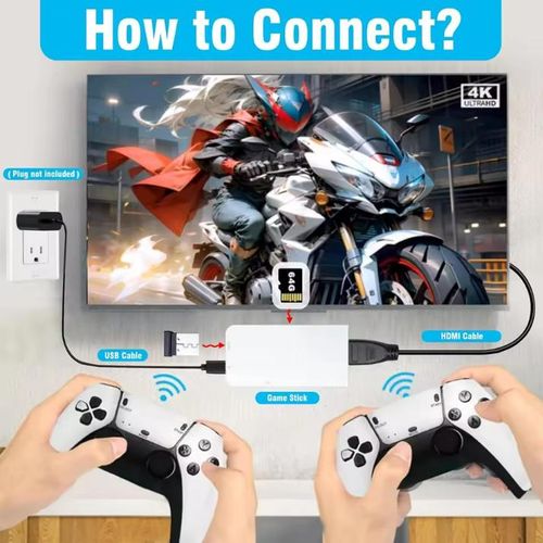 product_image_name-Generic-M15 4K Game Stick TV Video Game Console Built-in 20000 Games Retro Handheld Game Player With Wireless Gamepad Controller-3