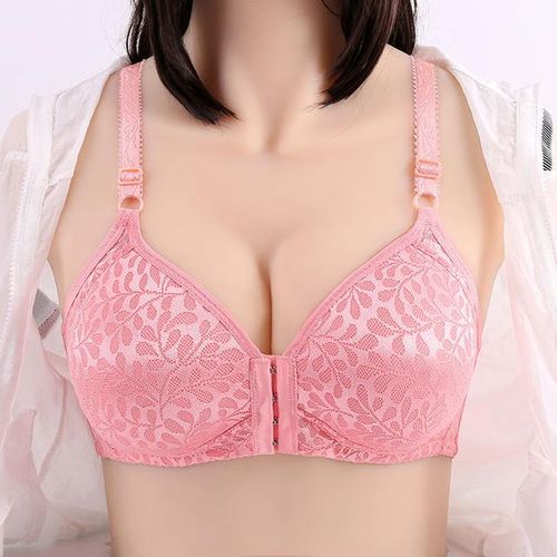 Bras Women Sexy Push Up Bra Front Closure Solid Brassiere Wireless