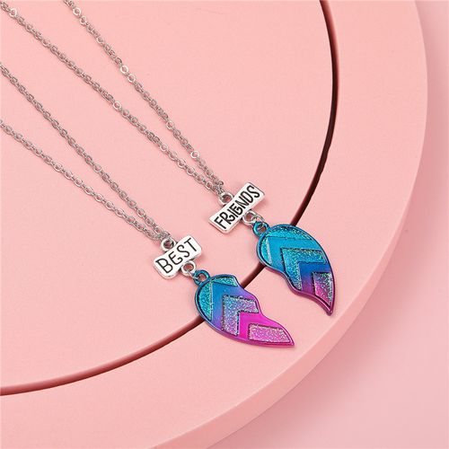 Buy 2 Pcs/Set Enamel Rainbow Cloud Purple Crown Pendant Necklace Sets BFF  Friendship Jewelry Gifts for Kids, Metal, at Amazon.in