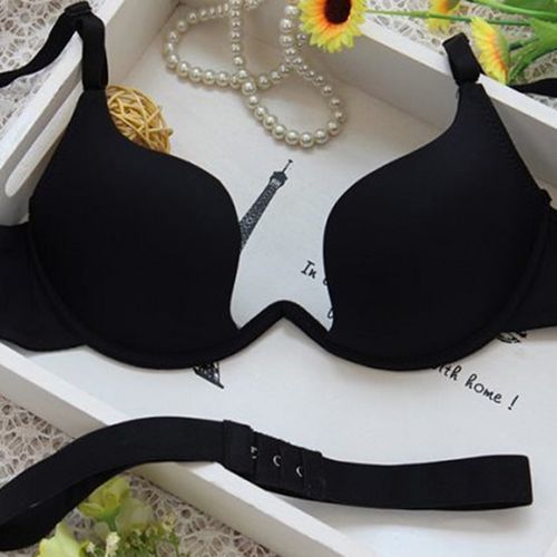 Fashion Y Deep U Plunge Bra LowCut Convertible Halter Multipoint Bra 32-38B