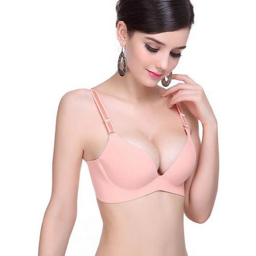 Push Up Bras for Women Wire-Free Push-Up Seamless Bra Solid