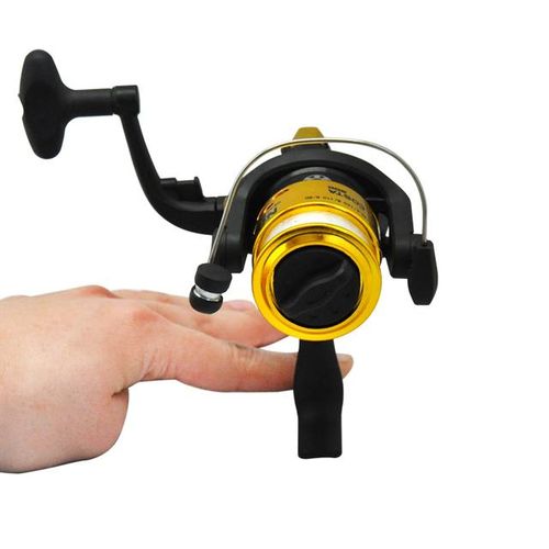 Generic Line Tackle Mini Saltwater Spinning Reel 4 Ball Bearings Spinning  Fishing Reels With Line Metal Spool Ice Wheel Winter Coils