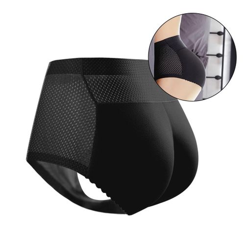 Generic Butt Lifter Panties Buttocks Shaper Middle Rised Push Up Black S
