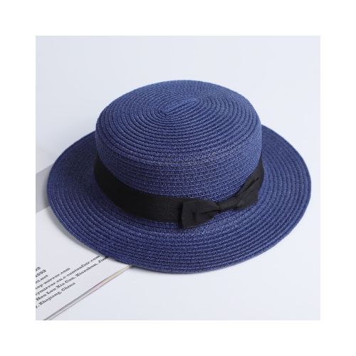 Fashion (child Size 52-54cm) Lady Boater Sun Caps Ribbon Round