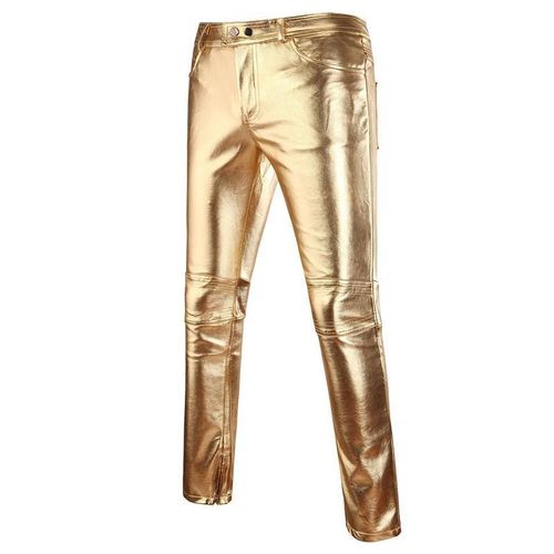 Gold sales skinny trousers