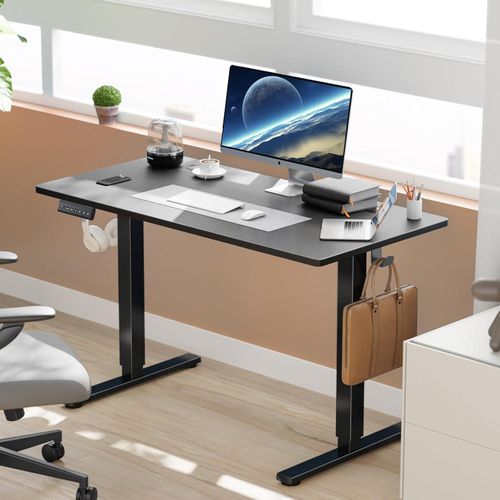 product_image_name-Generic-Modern Adjustable Height Electric Standing Desk(1.6mtr) Black -1