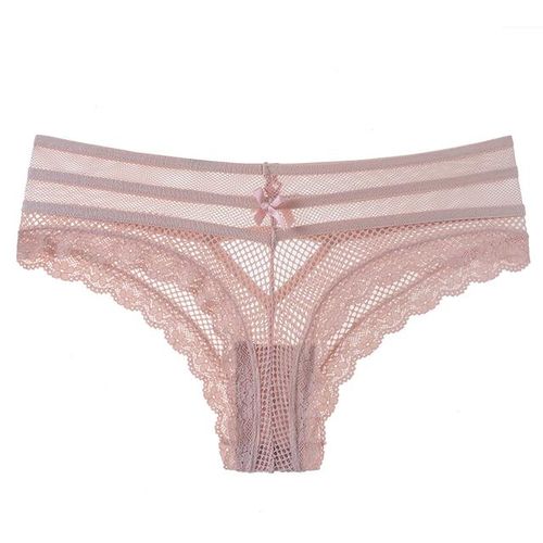 Ladies' Hollow Out Thong Panties With Bow Decor