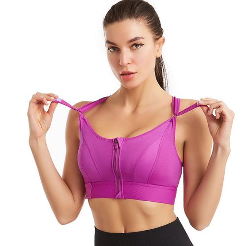 Generic Sports Bras For Women Cross Back Padded Sports Bra Running Yoga Bra（Black）