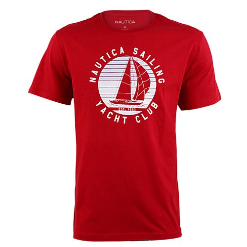 Buy NAUTICA Big & Tall Sustainably Crafted Yacht Club Graphic Tshirt - Red  At 60% Off