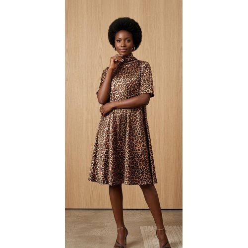 pictures of pink dresses Louise Gown - Hot Scuba Crepe Fitted Dress African Print Evening Dress Size & Color:[Brown] 38 EU /24.1-24.5 cm Remove Ghost Stock 15Apr
