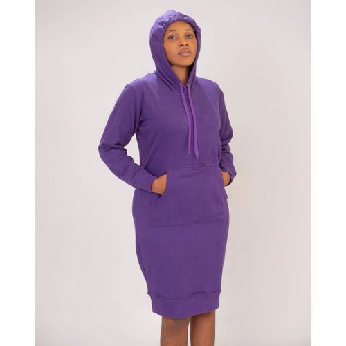 Danami Women's Plain Hoodie Dress Gown- Purple | Jumia Nigeria