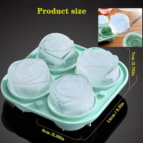 Silicone Ice Cube Mould And Tray Rose