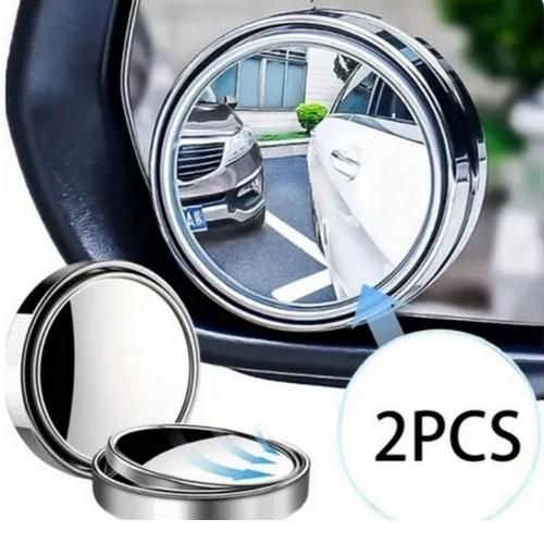 Generic 2Pcs Universal Car Blind Spot Mirror – 360° Rotatable HD Glass - image 7