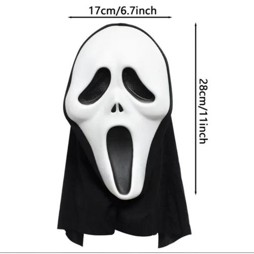 Generic Halloween Scary Ghost Scream Mask Cosplay Costume - image 2