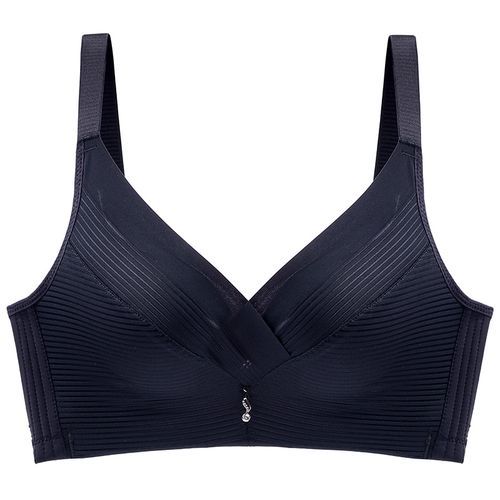 Fashion Sophisticated Sexy Lingerie Women's Seamless Lingerie Large Size  Push Gaotui Push-up Bra Women's Bra Wireless Bra No Pole Topbra(#black) SHA