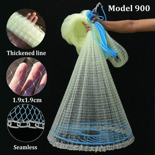Hand Cast Fishing Net with Large Flying Disc High Strength Throw Net for  Fishing