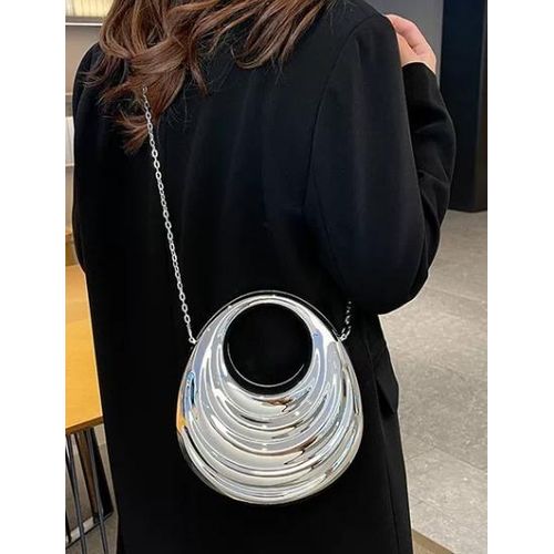 product_image_name-Fashion-Ladies EMMY Acrylic Handbag - Silver -1