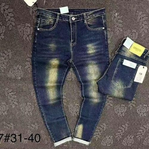 Fashion Men’s Blue Milk Wash Denim Jeans