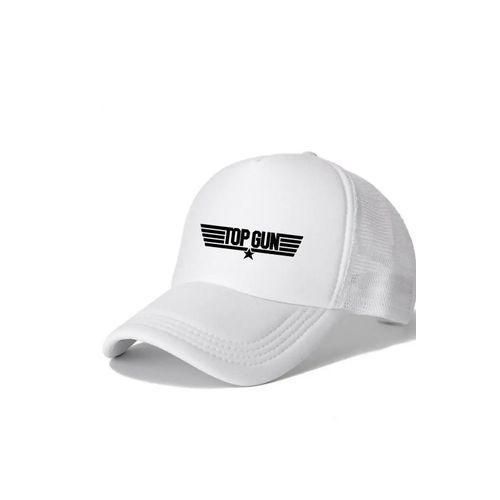 Fashion Plesant Design Face Cap - White