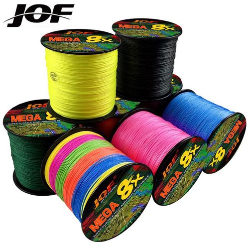 JOF PE Braided Fishing Line Pink Multifilament Fishing Cord Strong