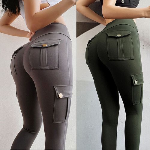 Fashion Net Red Pocket Fitness Pant Women Leggings Girls Tight Sexy Sports  Hot Pants